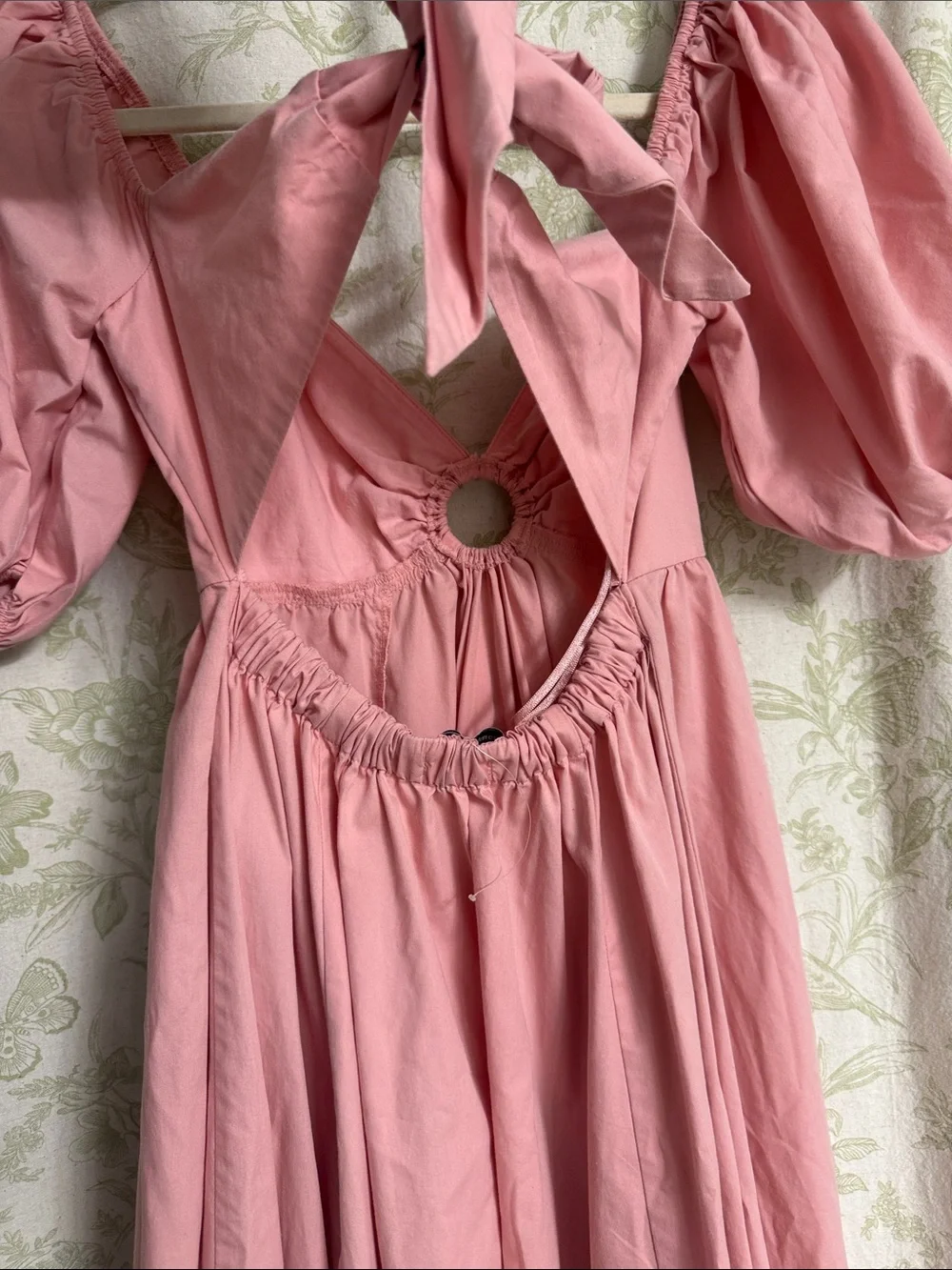 Abercrombie & Fitch Puff Sleeve Midi Dress